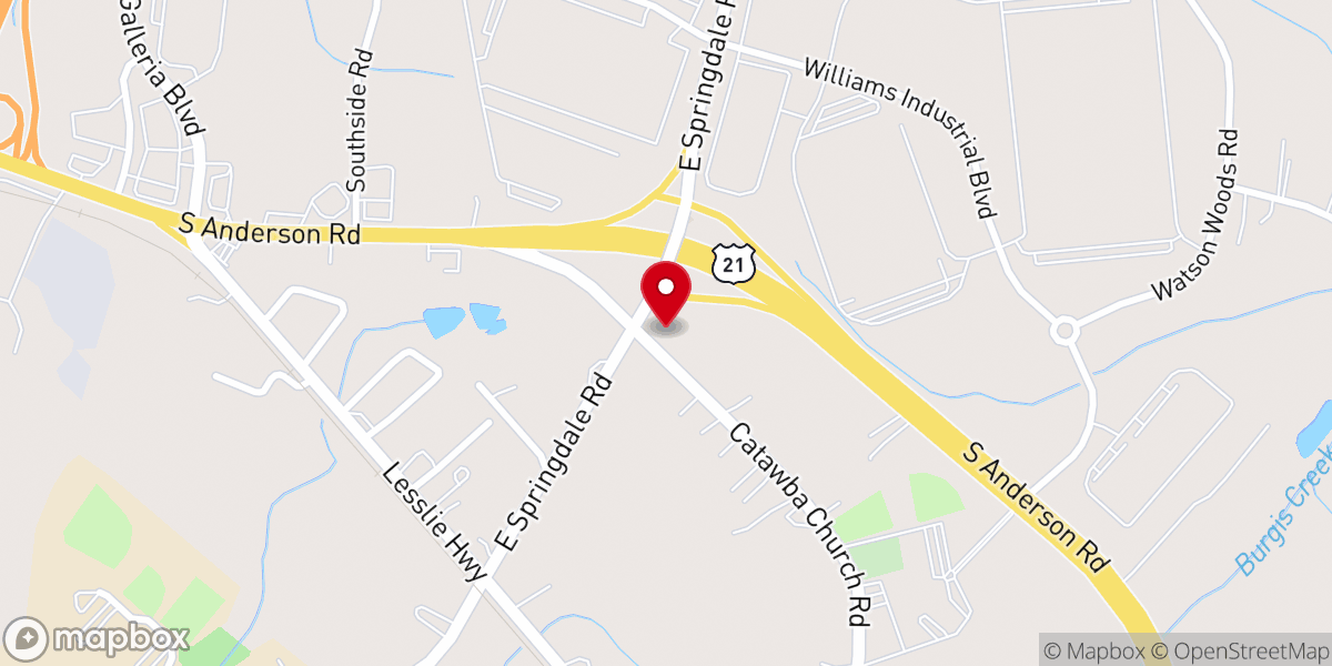 Map showing location of Grace Covenant Church Rock Hill
