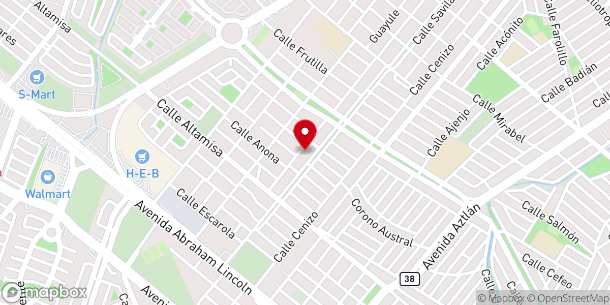 Map showing location of Iglesia Bautista Fundamental Peniel
