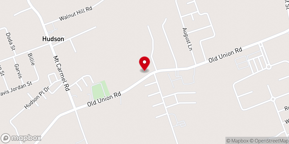 Map showing location of Union Road Church of Christ