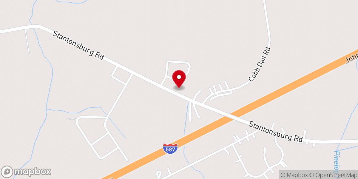 Map showing location of Damascus Road Independent Baptist