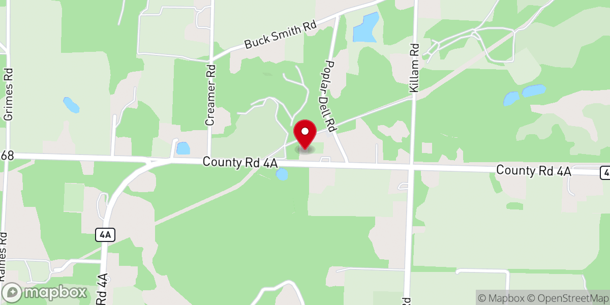 Map showing location of Poplar Dell Baptist Church - Food Distribution Center