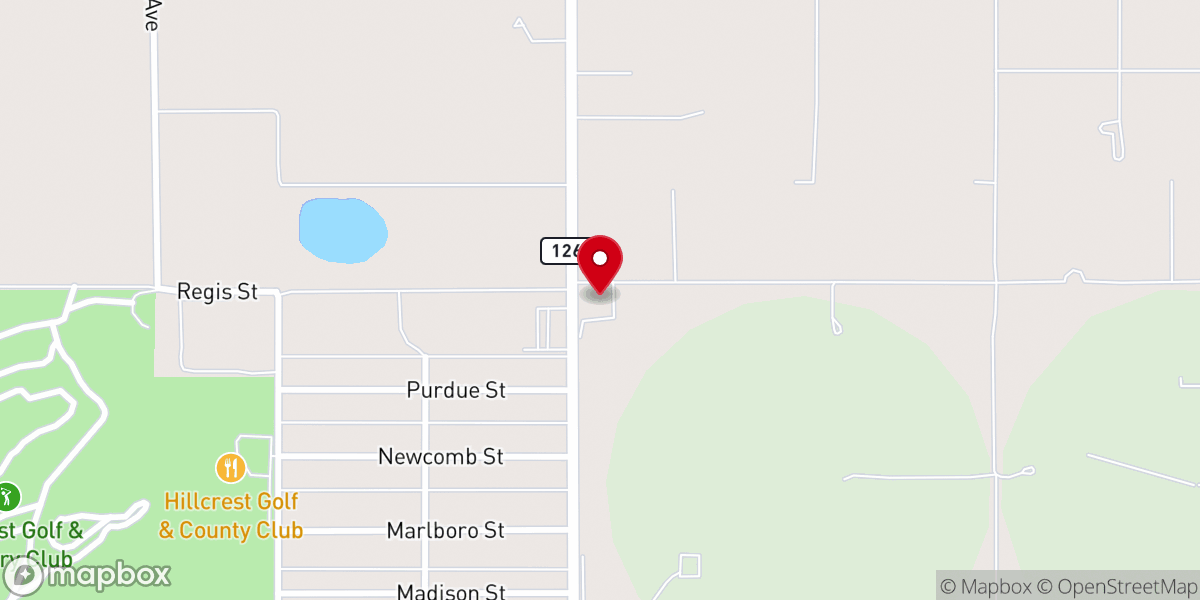 Map showing location of Sunrise Church of Christ