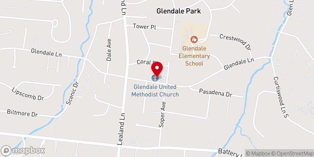 Map showing location of St. Mary of Bethany Parish