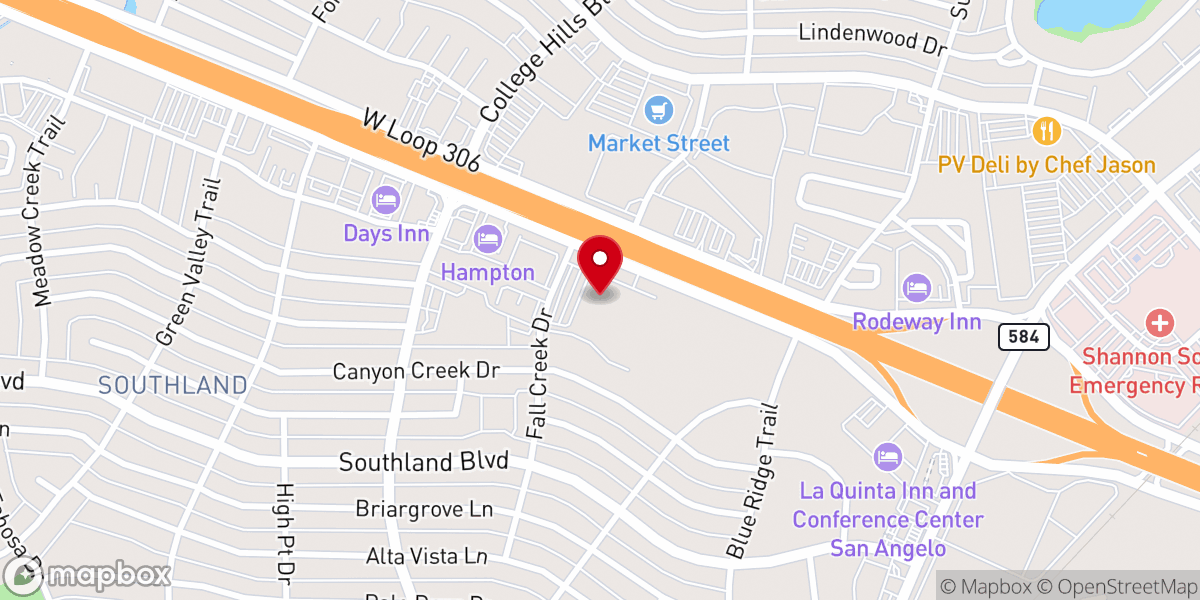 Map showing location of Living Water Lutheran Church (ELS)