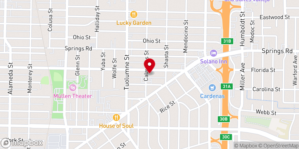 Map showing location of Friendship Missionary Baptist Church