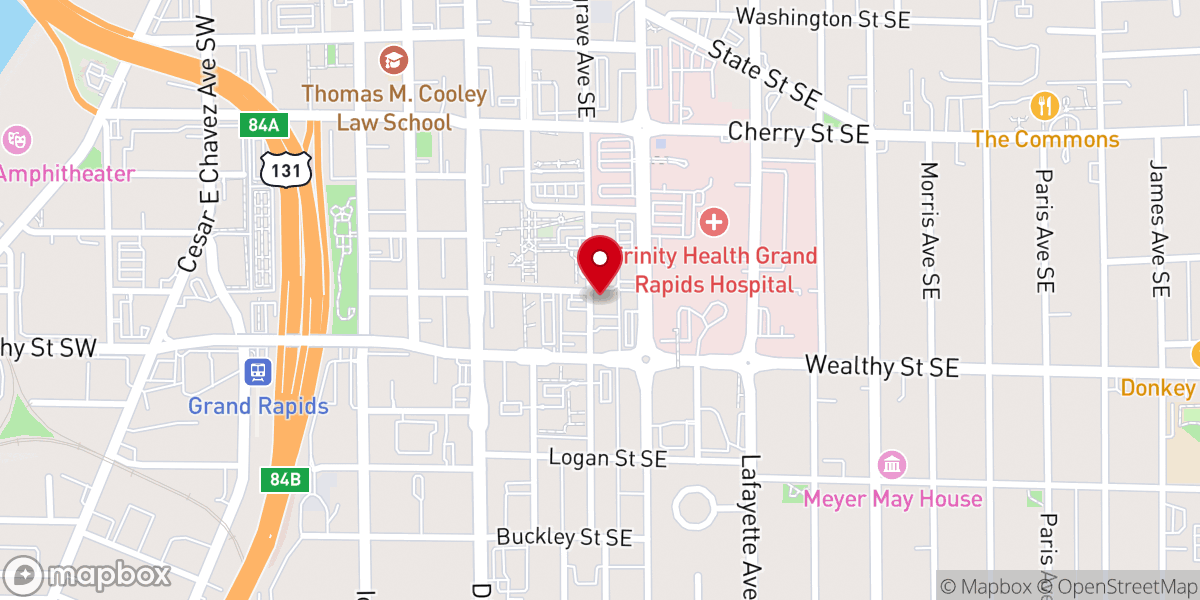 Map showing location of Saint George Antiochian Orthodox Church