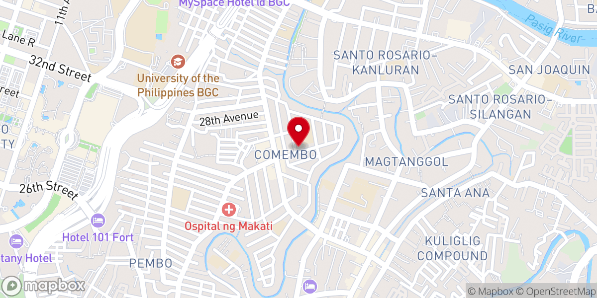 Map showing location of Mary, Mirror of Justice Parish (Archdiocese of Manila)