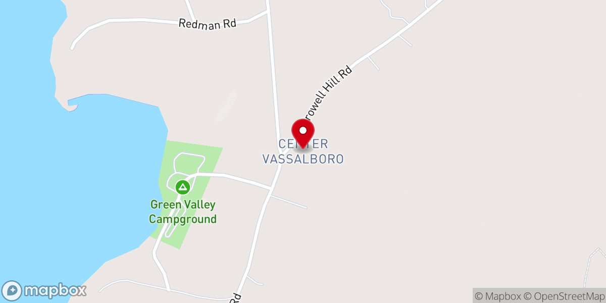 Map showing location of Center Vassalboro