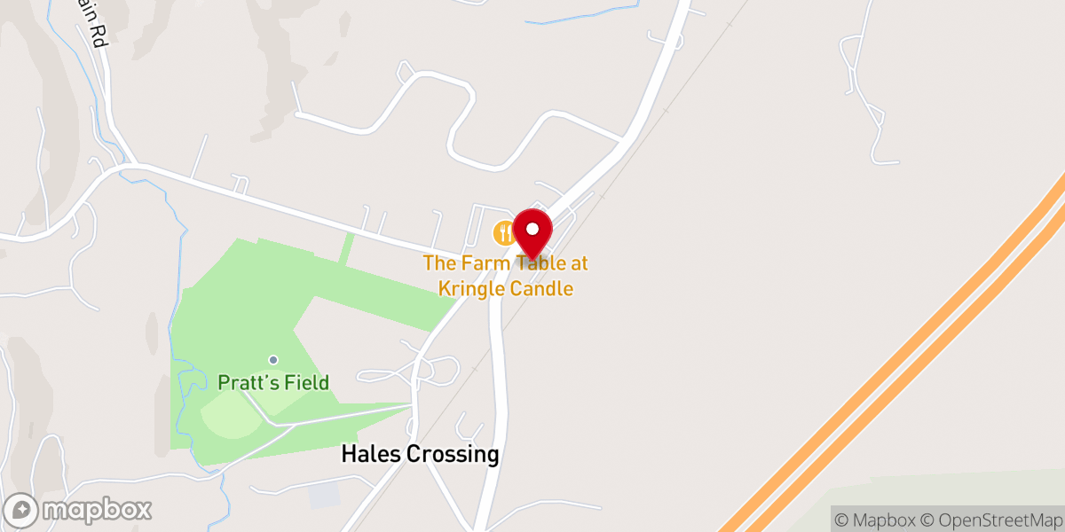 Map showing location of Kringle Candle