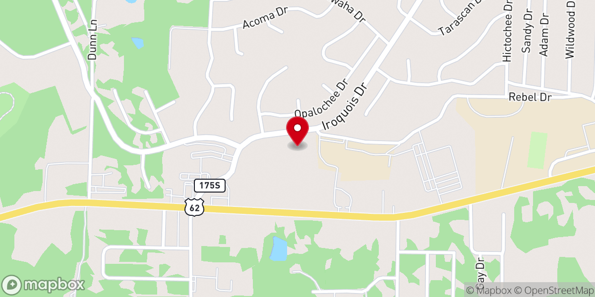Map showing location of First Baptist Church