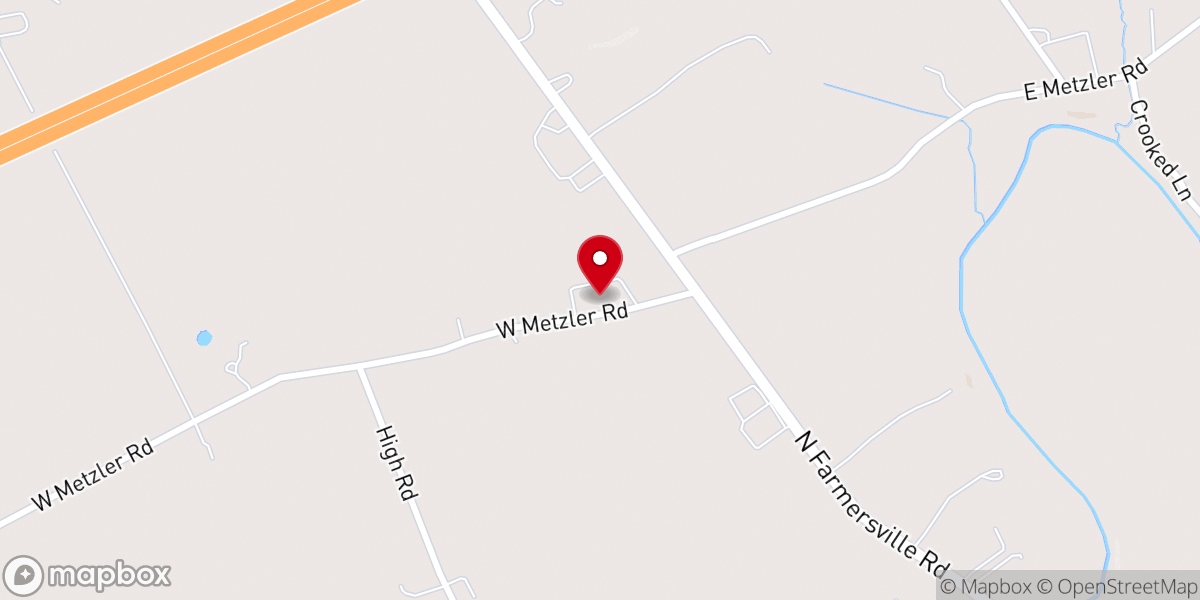 Map showing location of Metzler Mennonite Churh