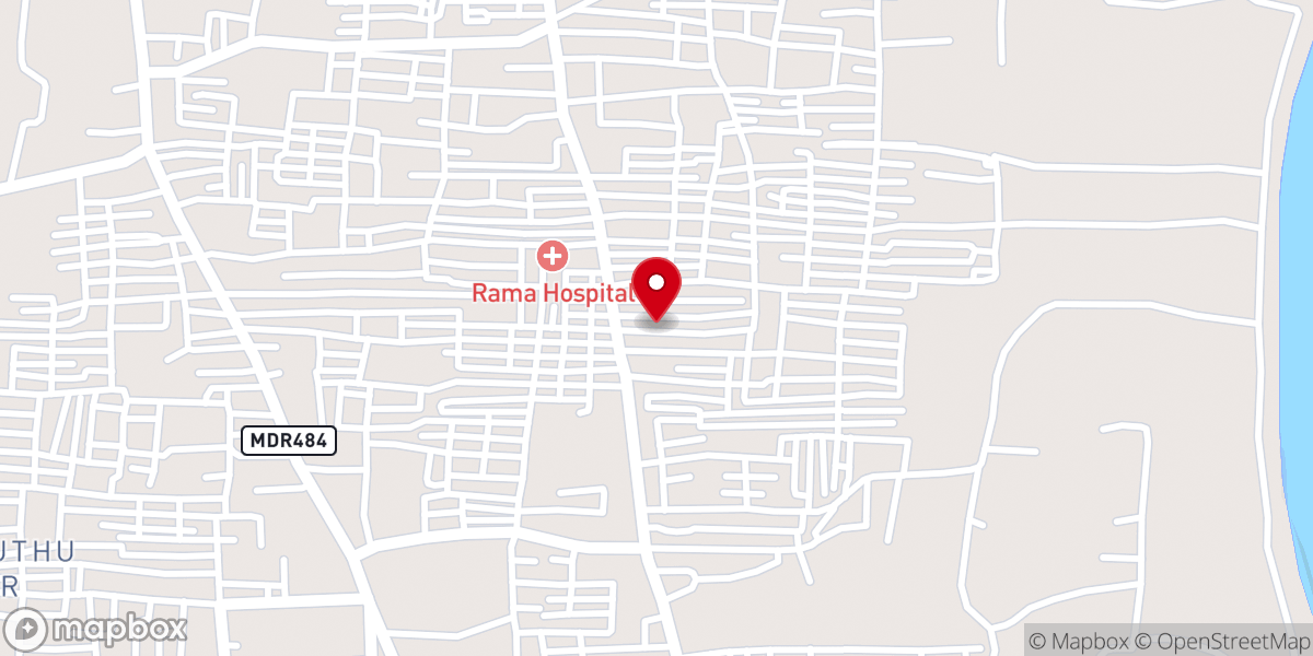 Map showing location of Hallelujah AG Church Thalamuthunagar
