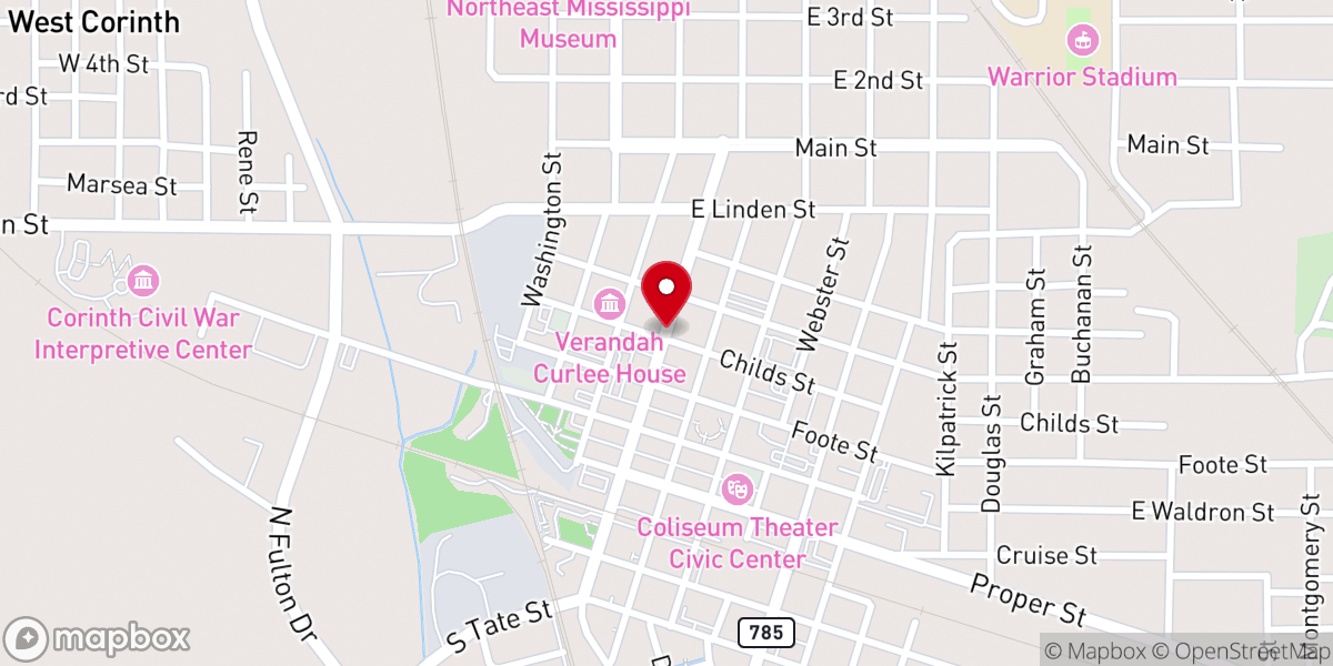 Map showing location of Fillmore Street Chapel