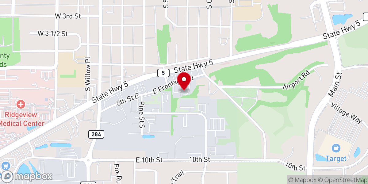 Map showing location of Egg-Cetera Cafe