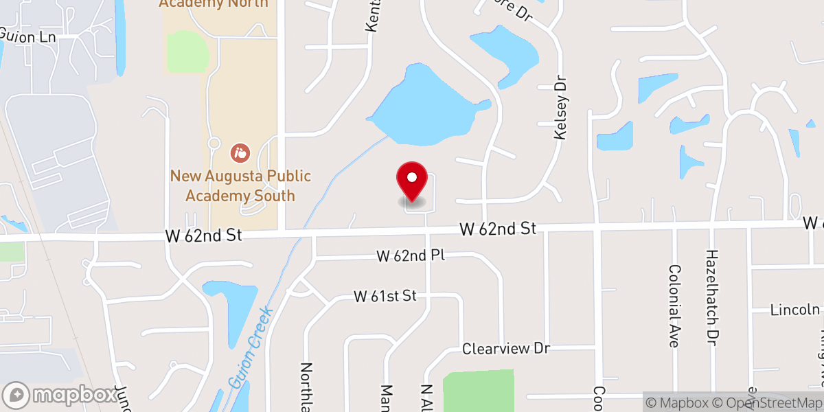 Map showing location of Greater Northwest Baptist Church