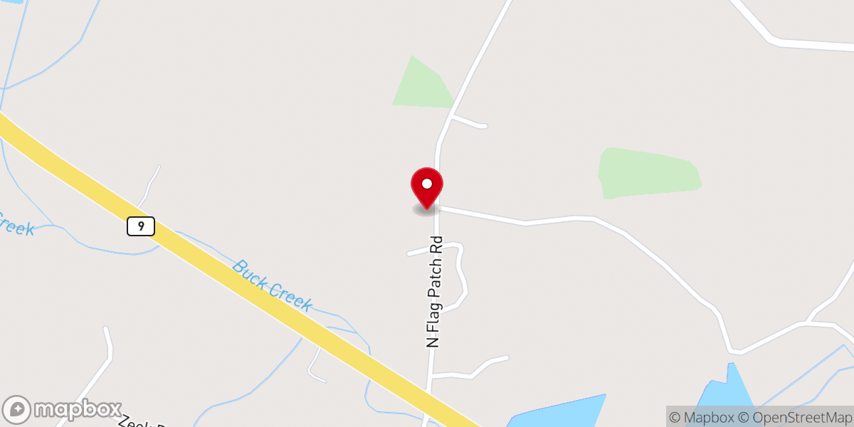 Map showing location of Flag Patch Missionary Baptist Church