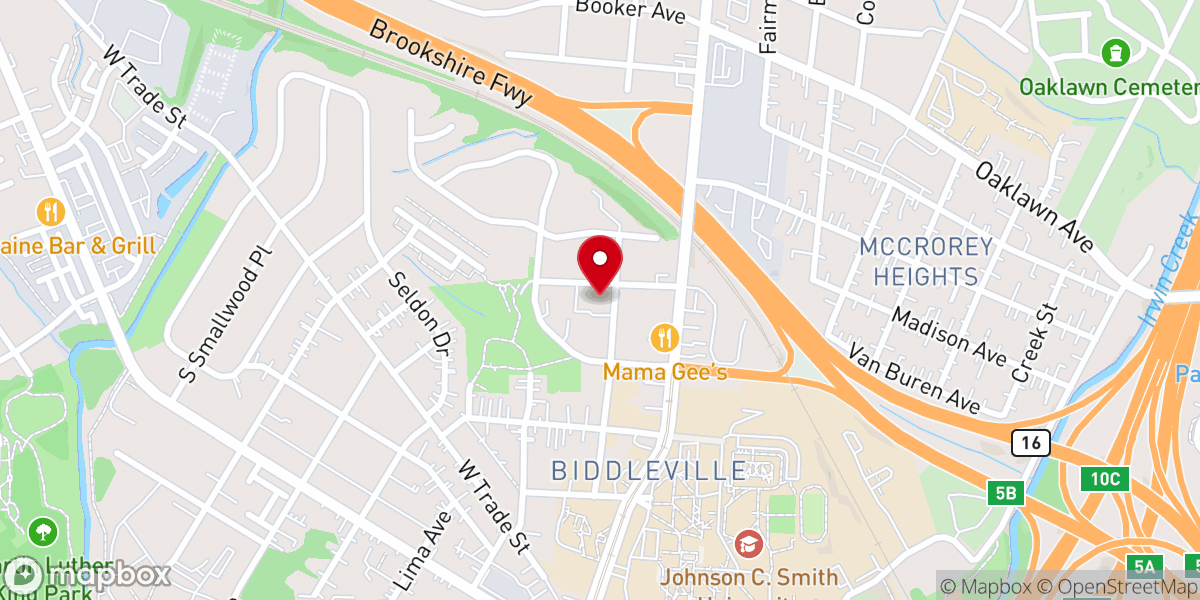 Map showing location of Greater Gethsemane AME Zion Church