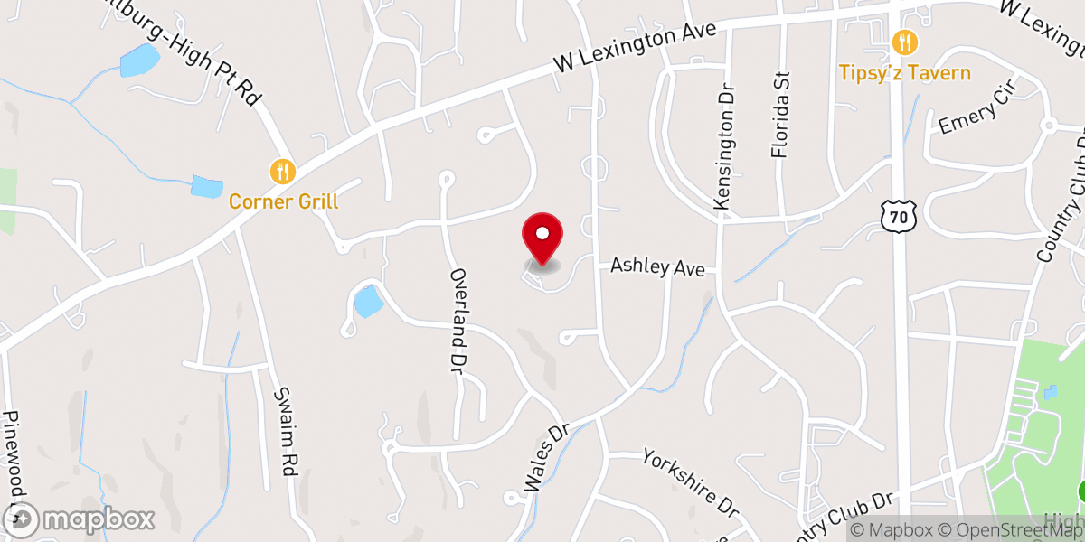 Map showing location of Emmanuel Lutheran Church