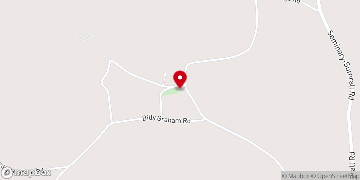 Map showing location of Rock Hill Church