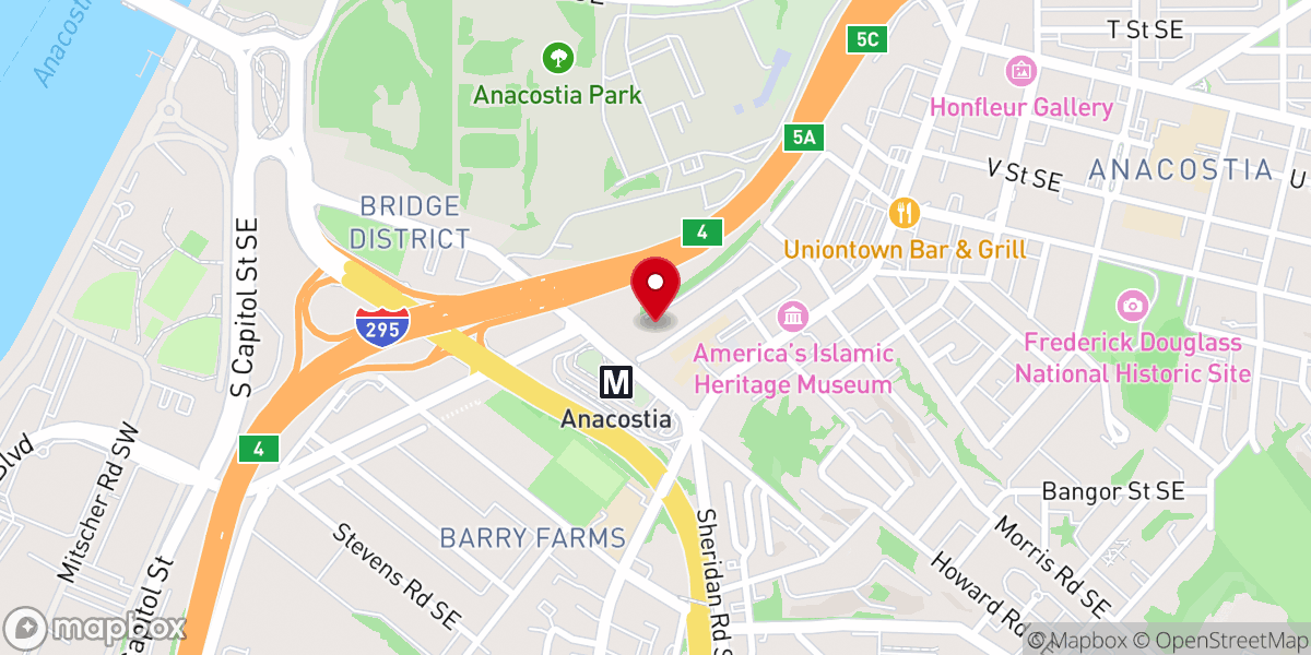 Map showing location of Revival Temple Full Gospel Church
