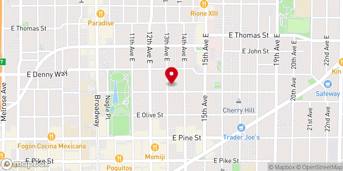 Map showing location of Bite of Greece Seattle