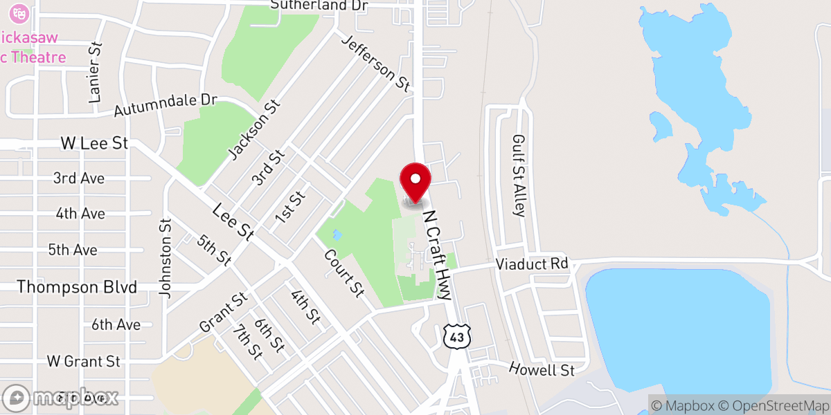 Map showing location of St Thomas the Apostle Catholic Church