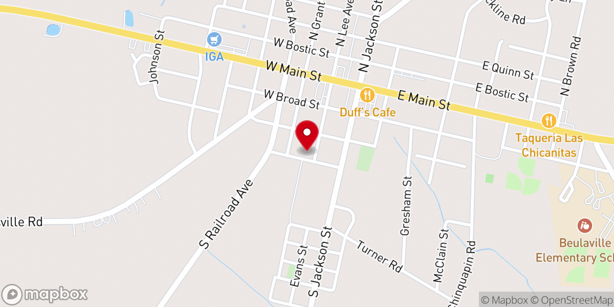 Map showing location of Saint Therese Church