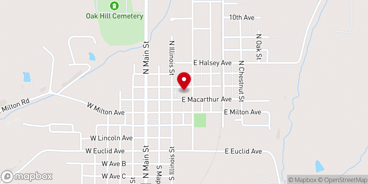 Map showing location of Spoon River Towers