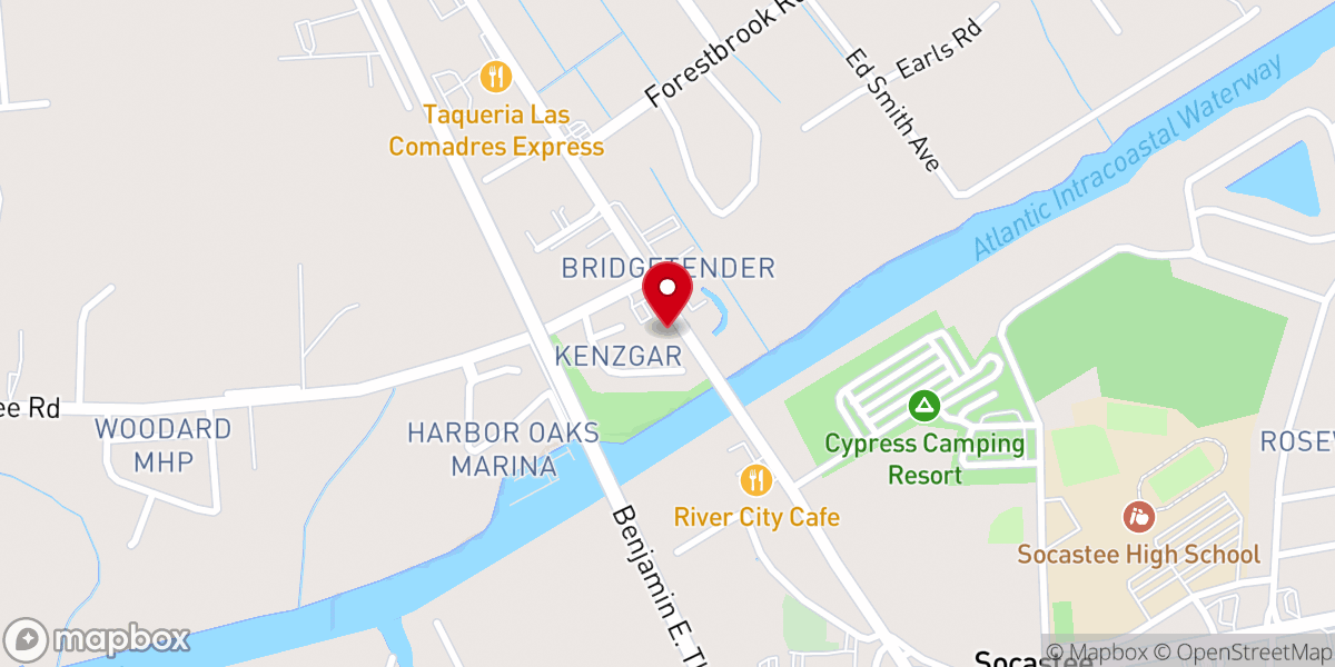 Map showing location of Grand Strand Church