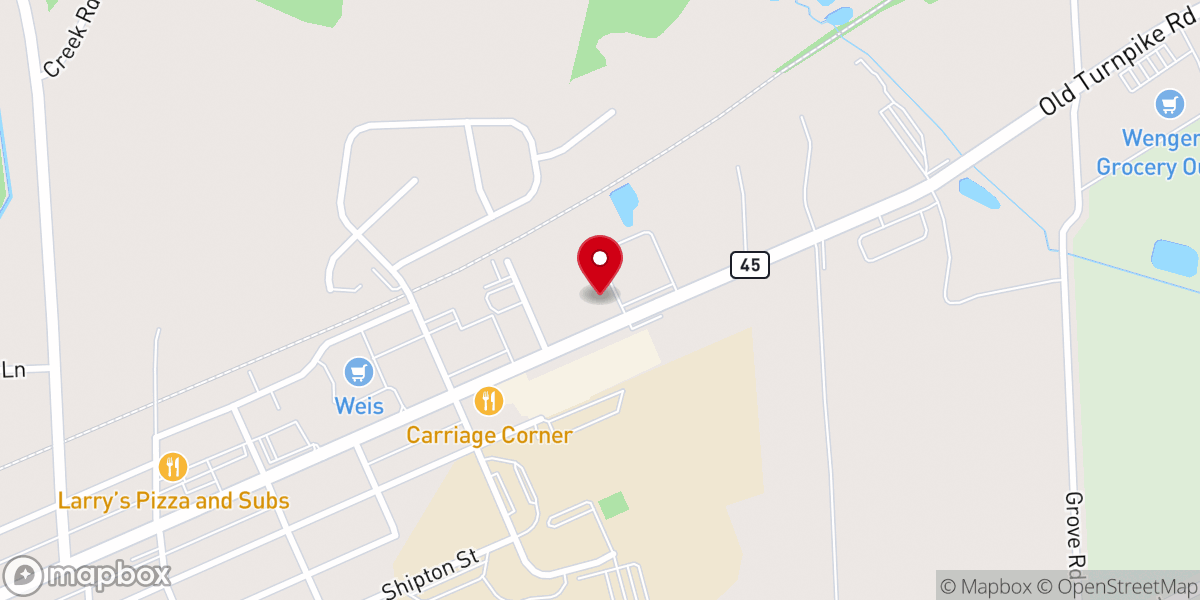Map showing location of Calvary Baptist Church