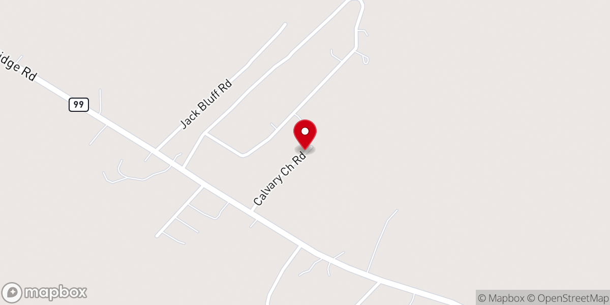 Map showing location of Calvary Church