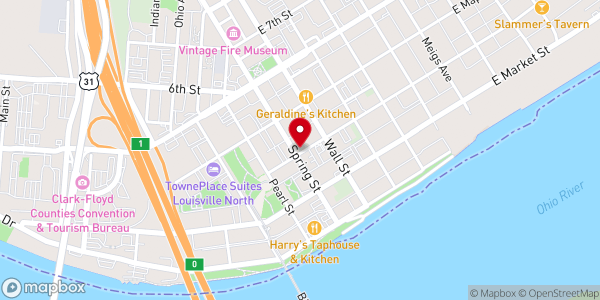 Map showing location of 300 Spring
