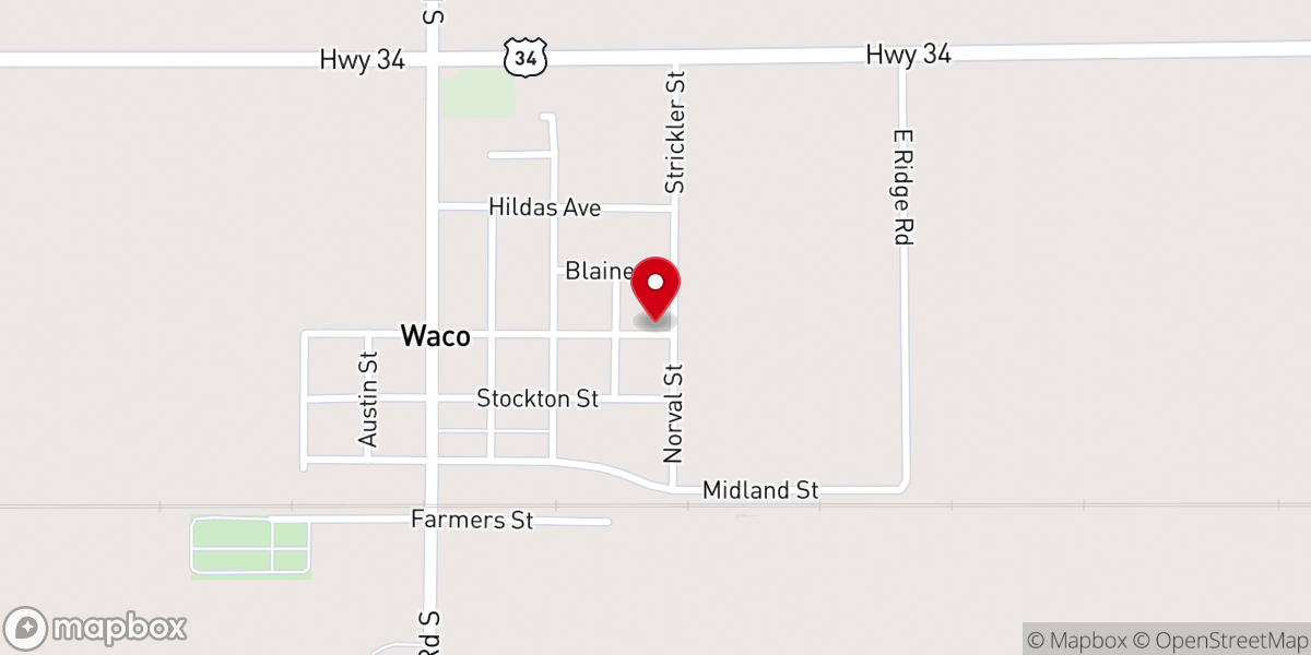 Map showing location of Nebraska Lutheran High School