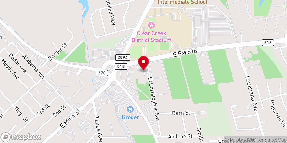 Map showing location of St. Christopher Episcopal Church