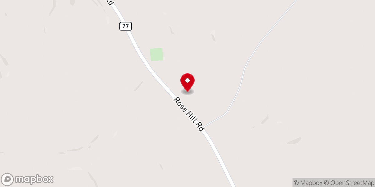 Map showing location of Pilgrims Rest Primitive Baptist Church (ruins)