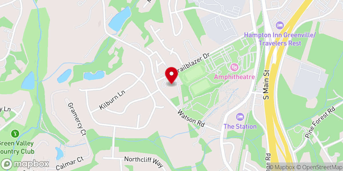 Map showing location of Trinity Presbyterian Church