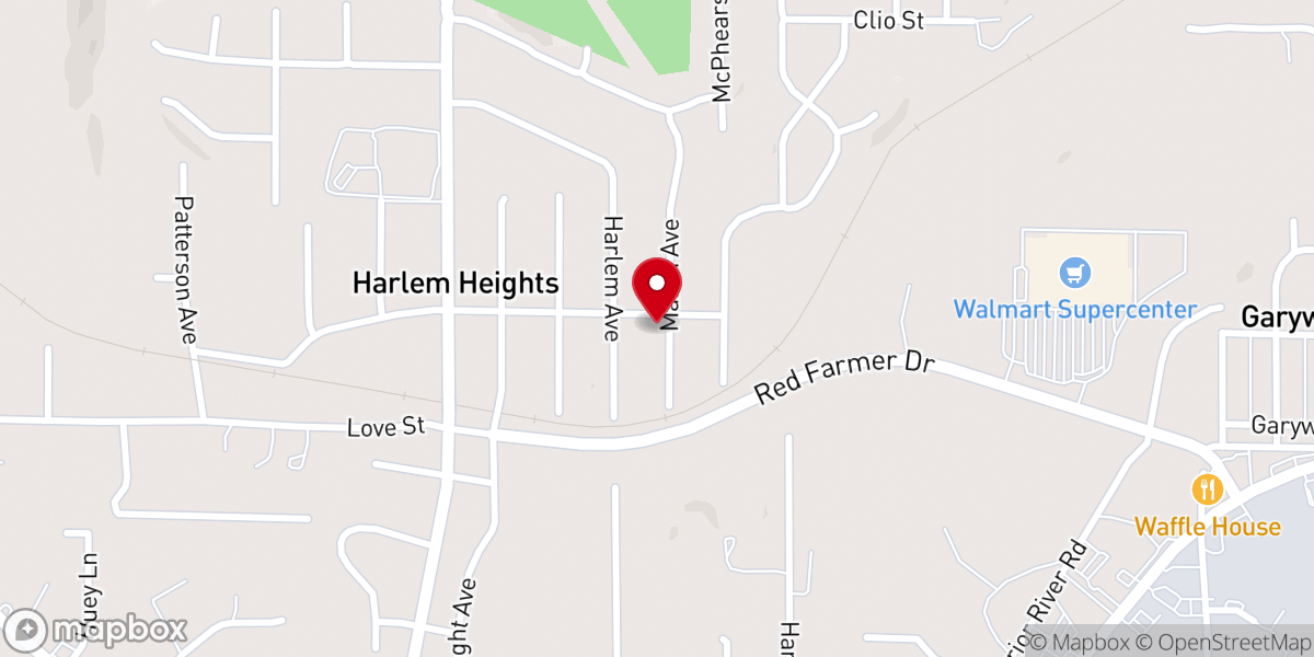 Map showing location of New Mt Moriah Missionary Baptist Church