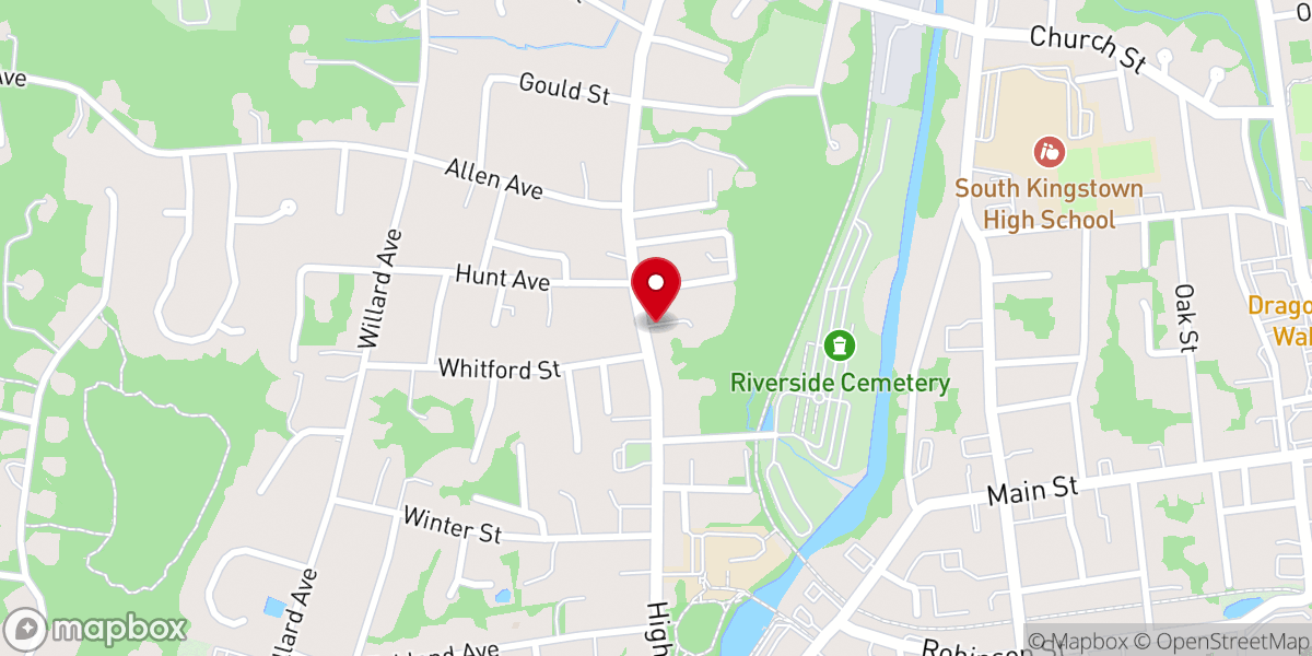 Map showing location of Wakefield First Church of the Nazarene