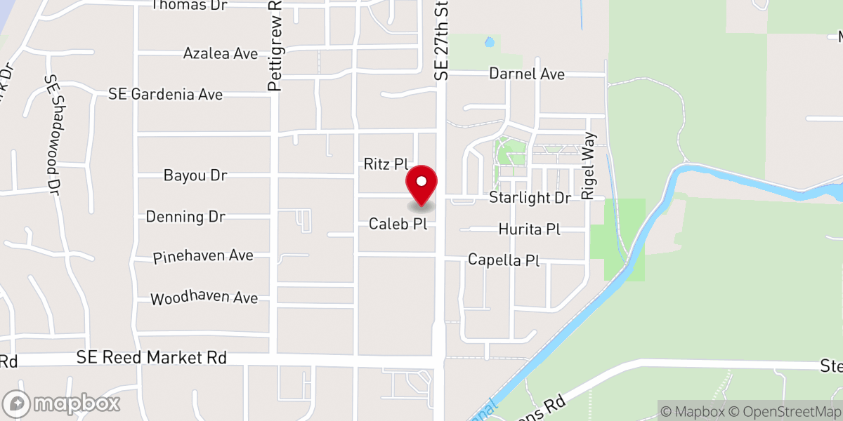Map showing location of 27th St Church of Christ