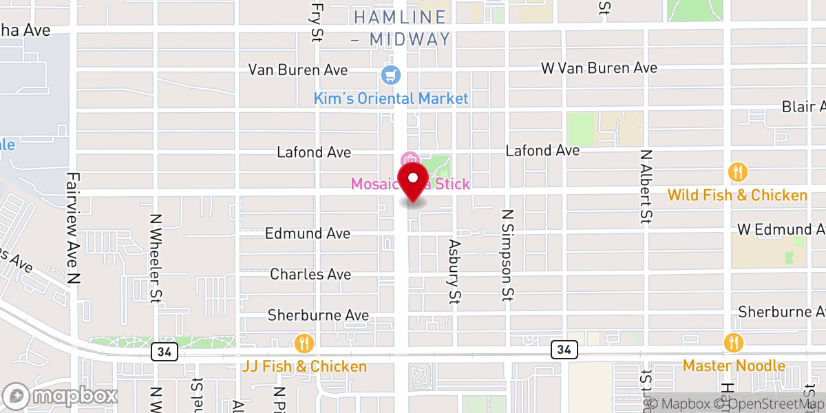 Map showing location of Jehovah Lutheran Church