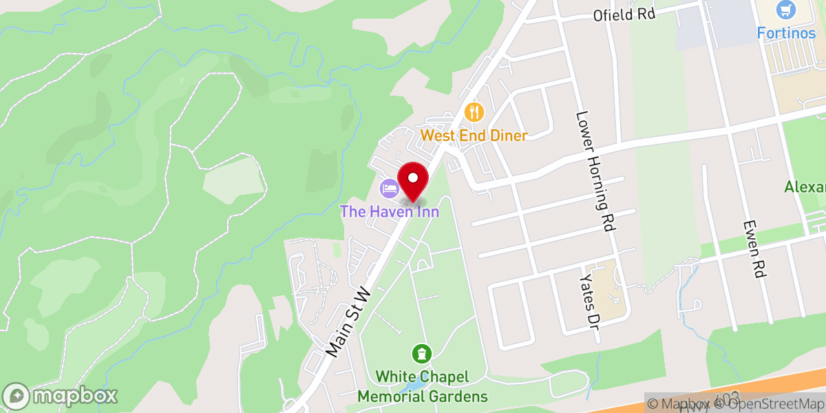 Map showing location of White Chapel Memorial Gardens
