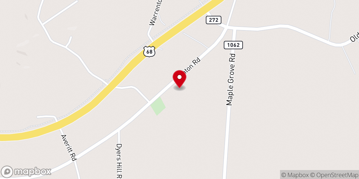 Map showing location of Dyers Chapel