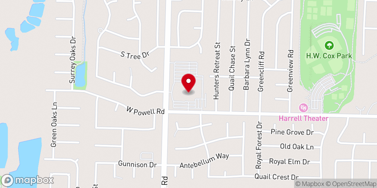 Map showing location of Collierville First Baptist Church