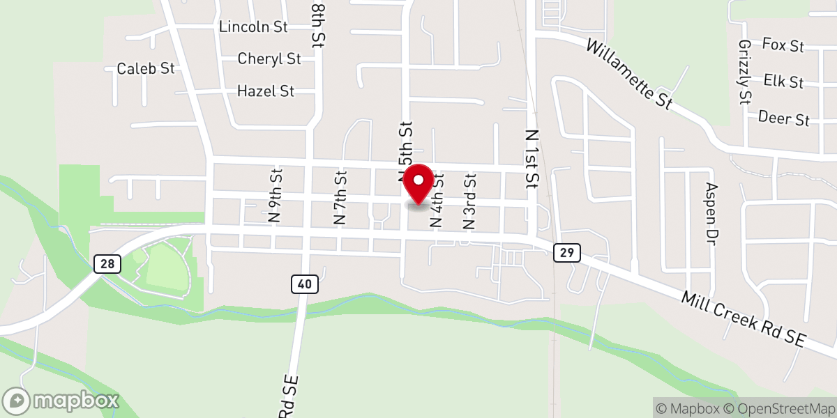 Map showing location of Aumsville Rural Fire Protection District - Aumsville Station