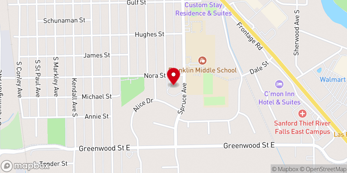 Map showing location of Redeemer Lutheran Church