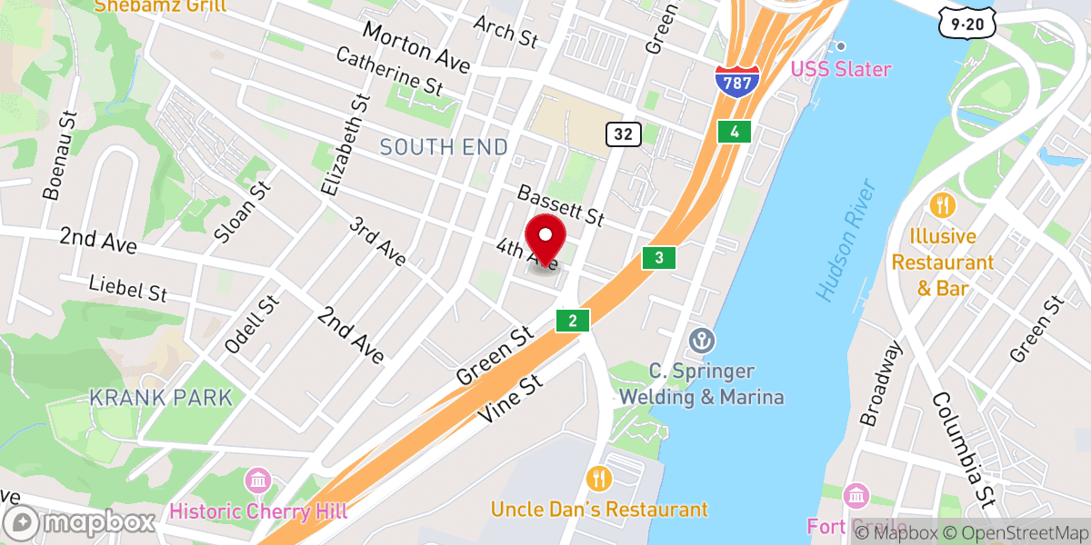 Map showing location of Greater St. John's COGIC