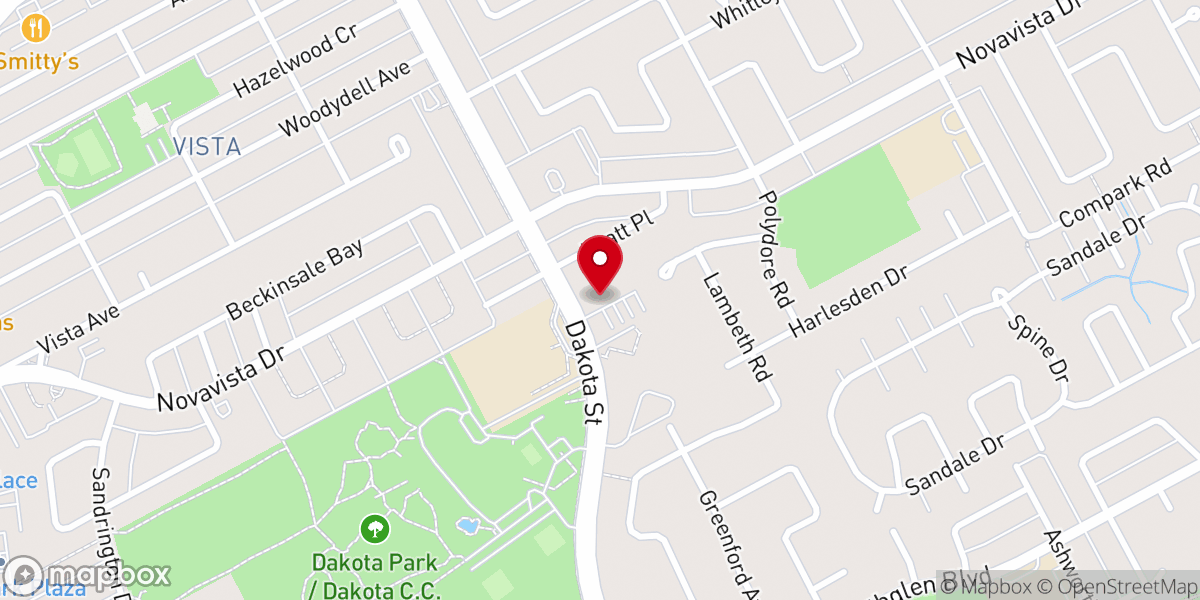 Map showing location of The United Church in Meadowood