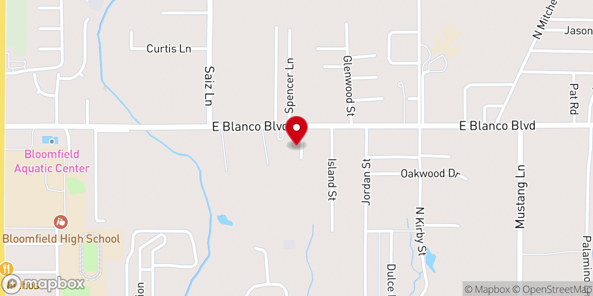 Map showing location of Bible Baptist Church