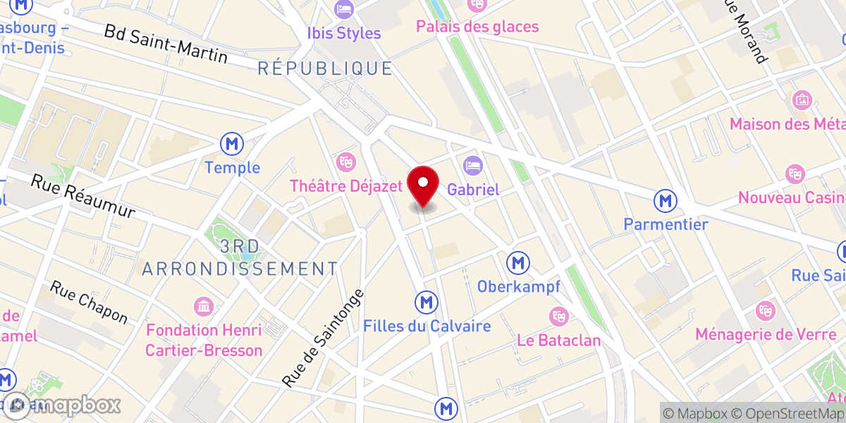 Map showing location of Club de boxe Temple | Noble Art - République - Paris 11