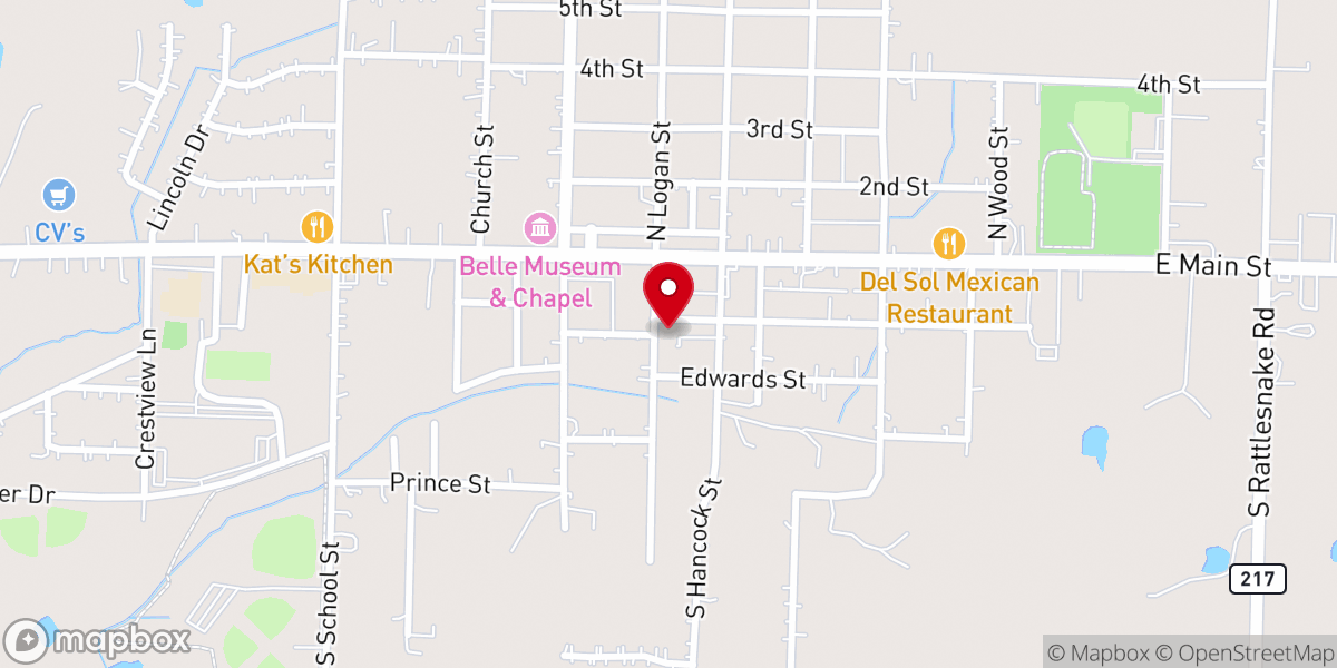 Map showing location of First Baptist Charleston Family Life Center